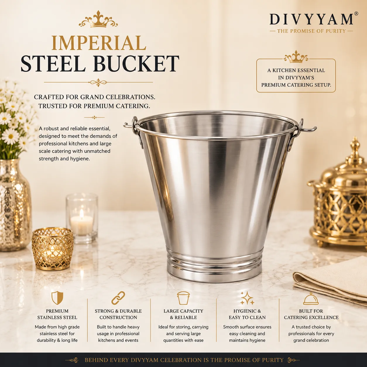 Imperial Steel Bucket presentation by D I V Y A M®